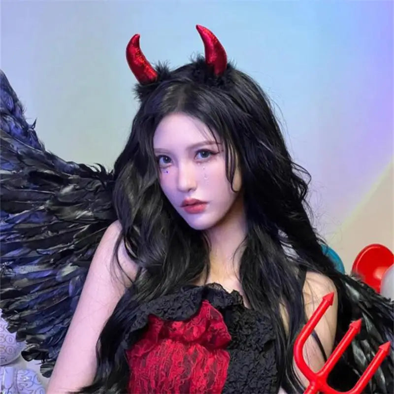 Serre-tête Petites Cornes Diable Rouges Affirmée