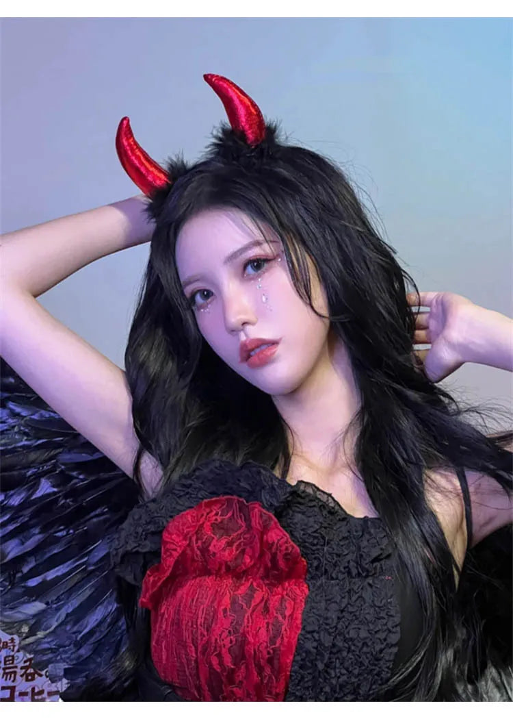 Serre-tête Petites Cornes Diable Rouges Audacieuse