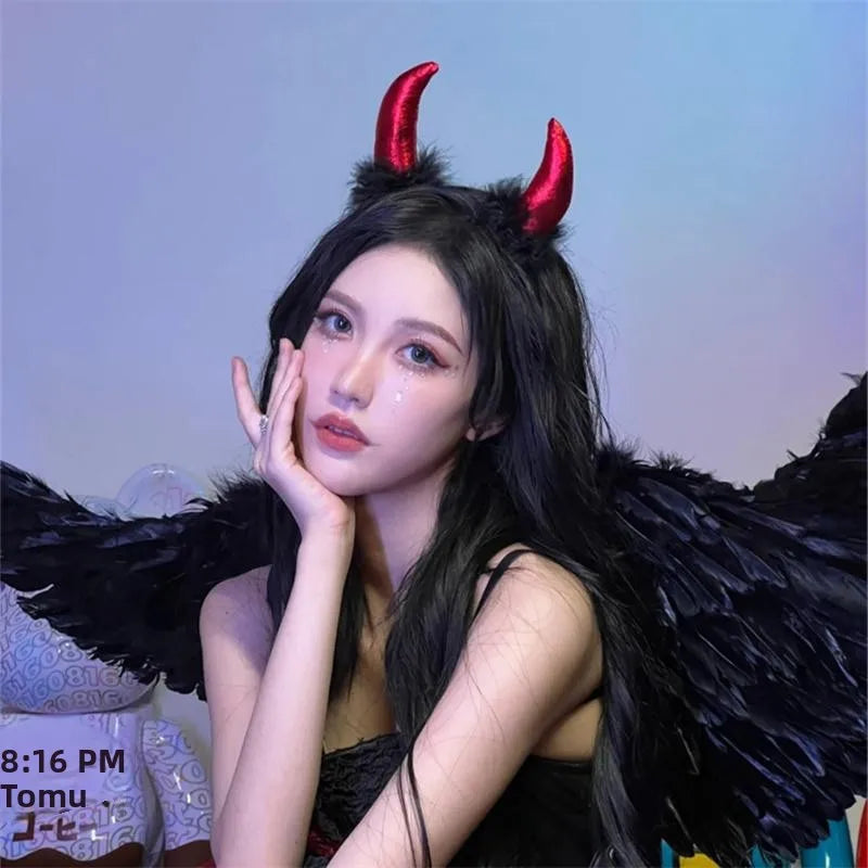 Serre-tête Petites Cornes Diable Rouges Unique