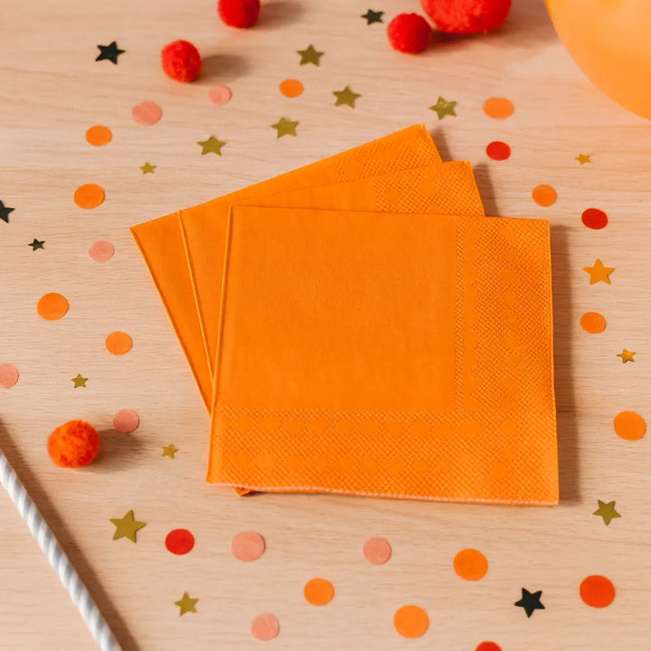 Serviette Anniversaire Orange 1