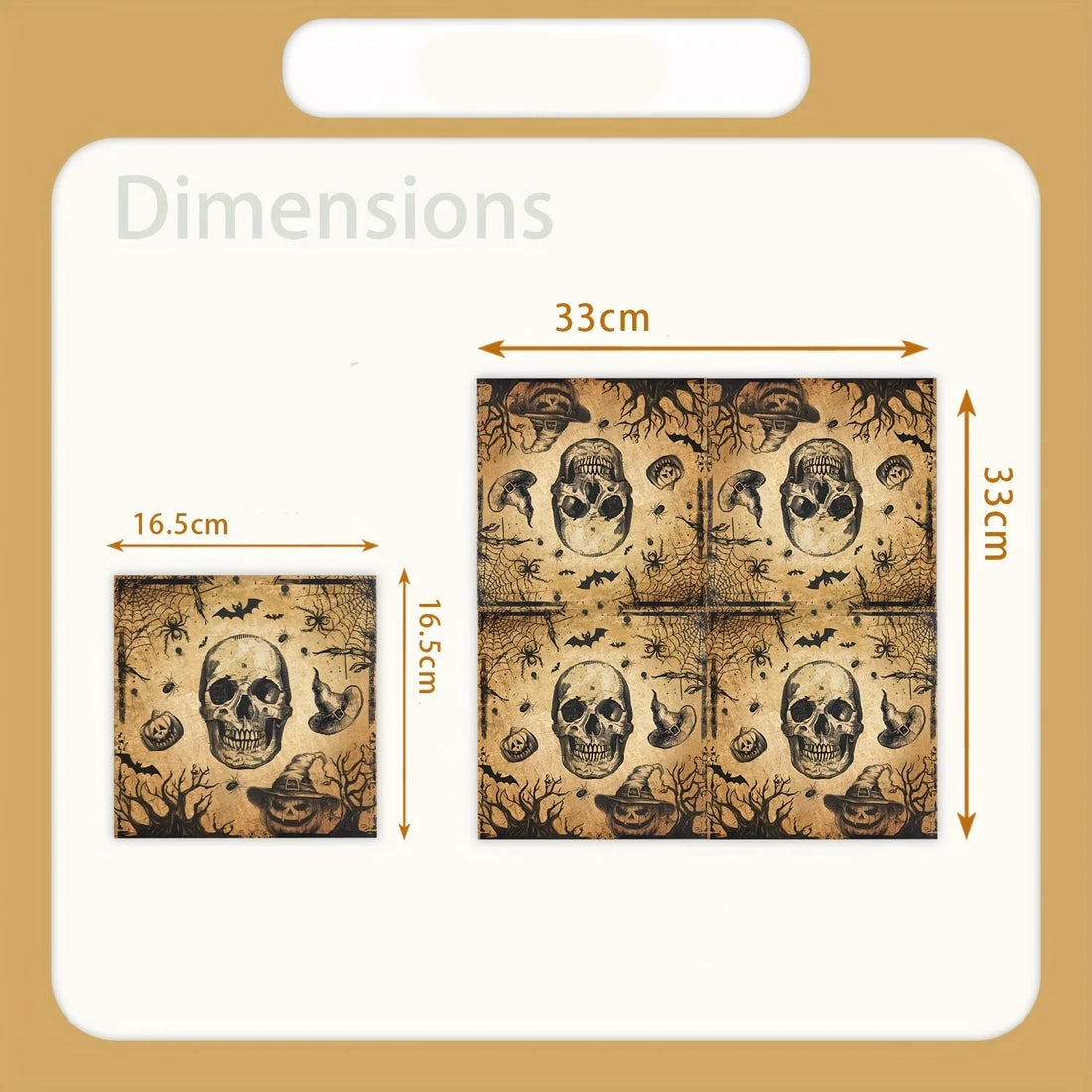 Serviette Crâne Halloween Vintage Résistante