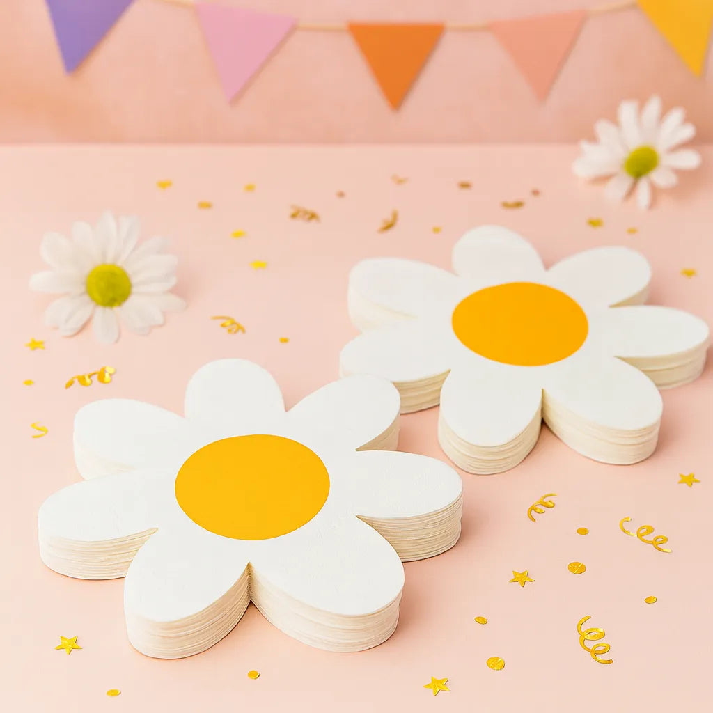 Serviette En Papier Fleur Blanche 1