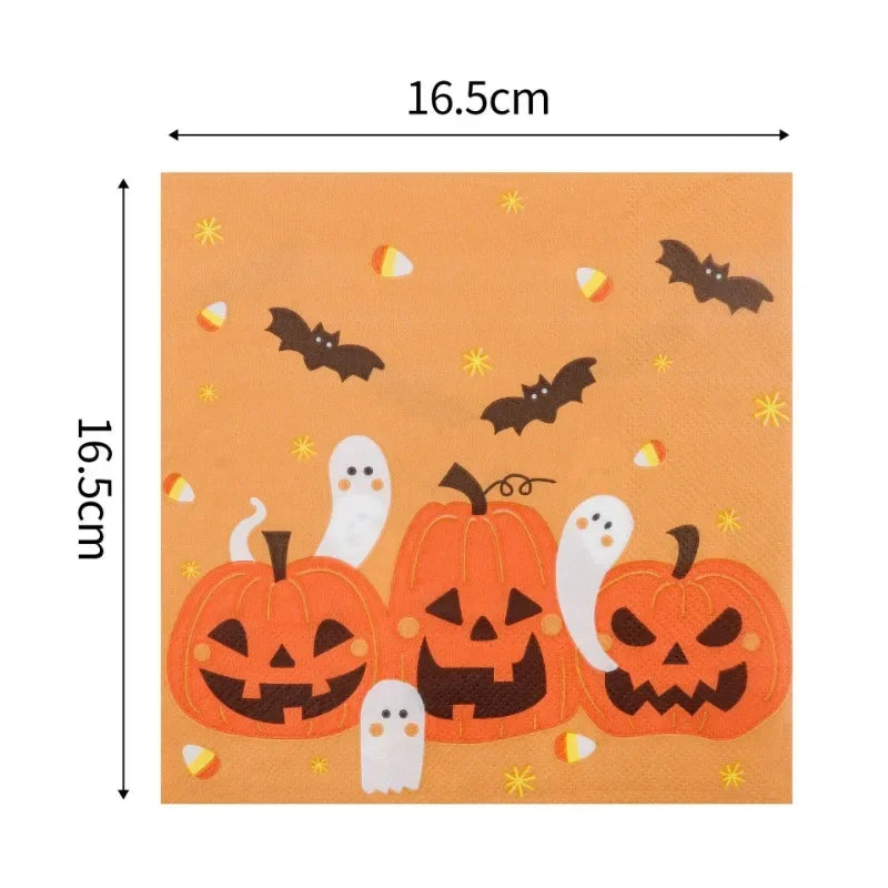 Serviette Halloween Orange Chic