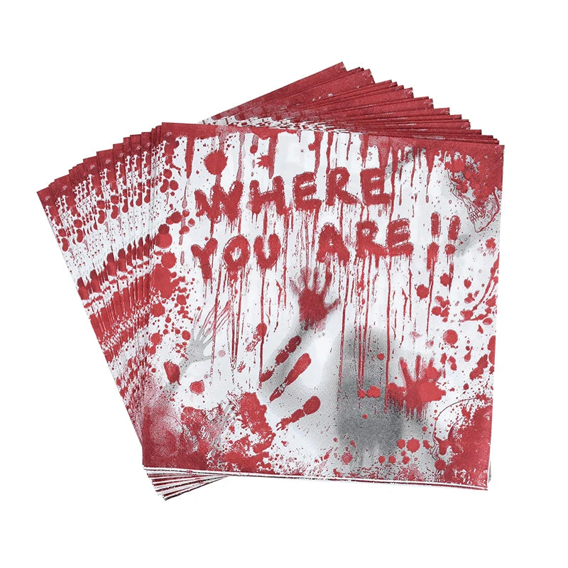 Serviette Halloween Sanglante Chic