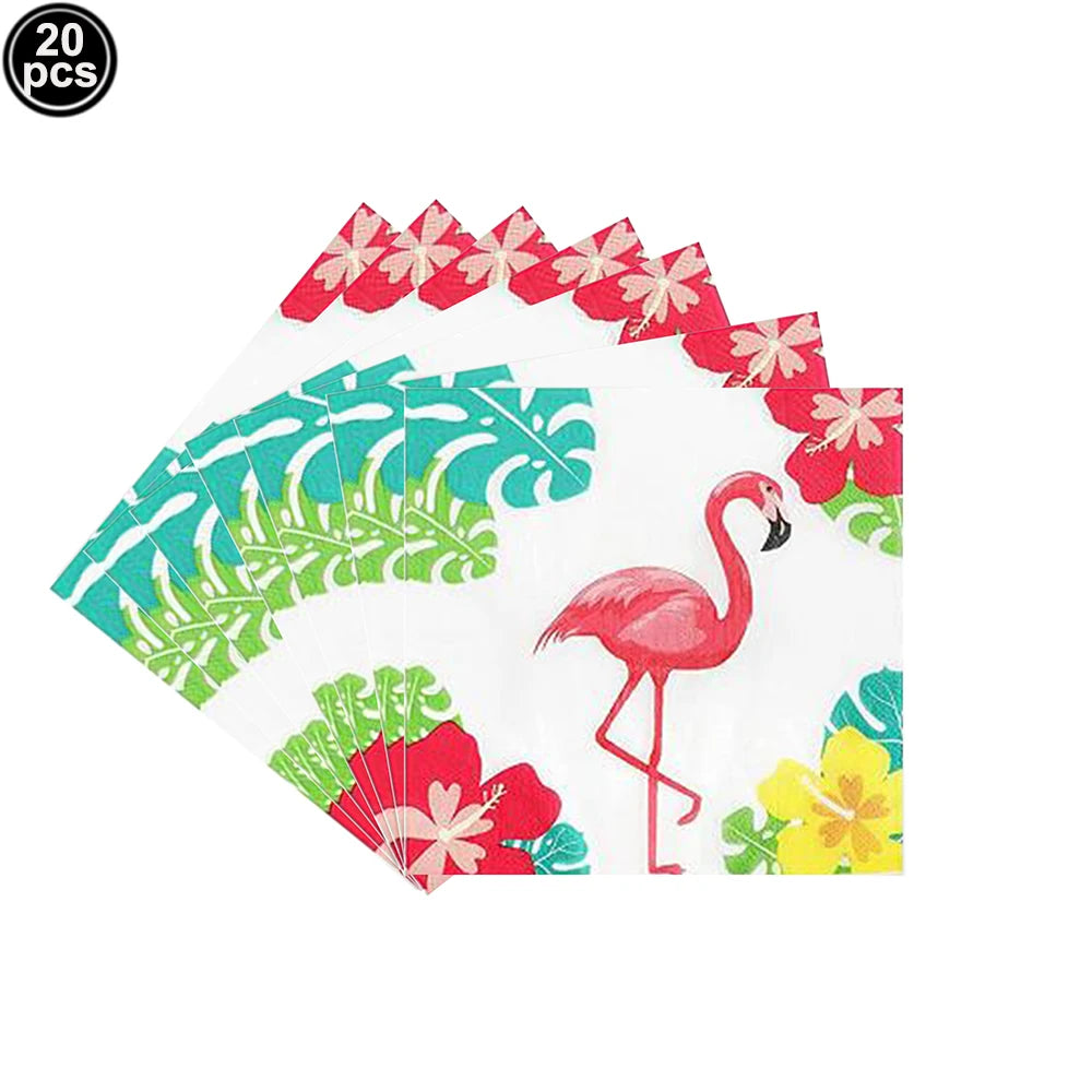 Serviette Jetable Flamant Rose