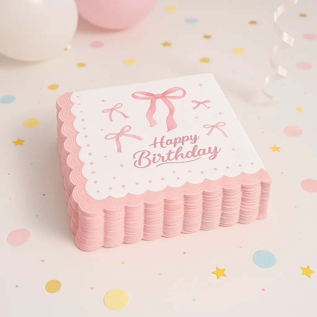 Serviette Jetable Rose Stylée 1