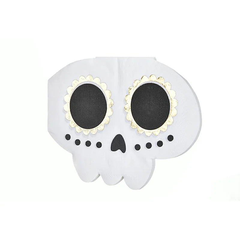 Serviette Originale Crâne Halloween Chic