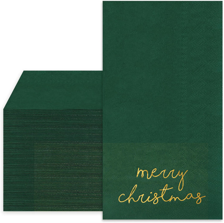 Serviette Papier Noël Epurée Verte 