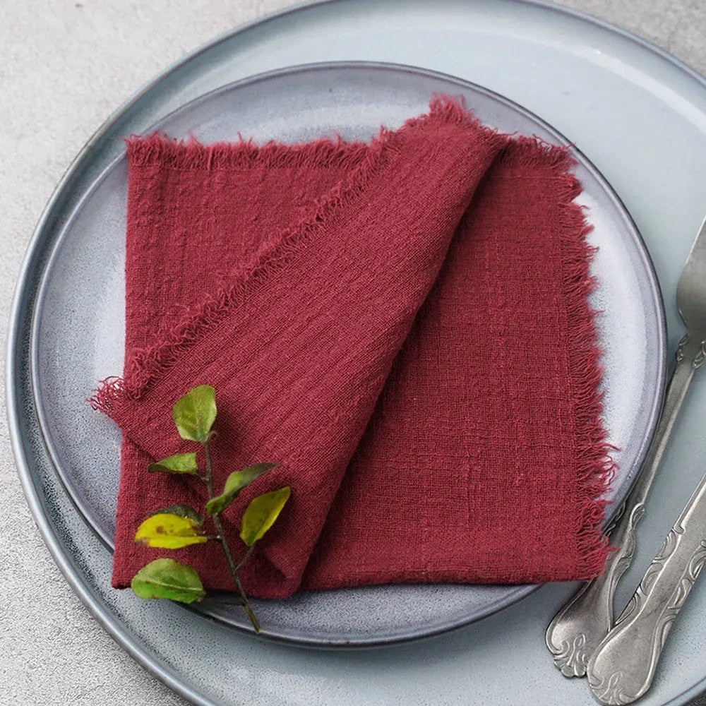 Serviette de Table Boho Rouge1