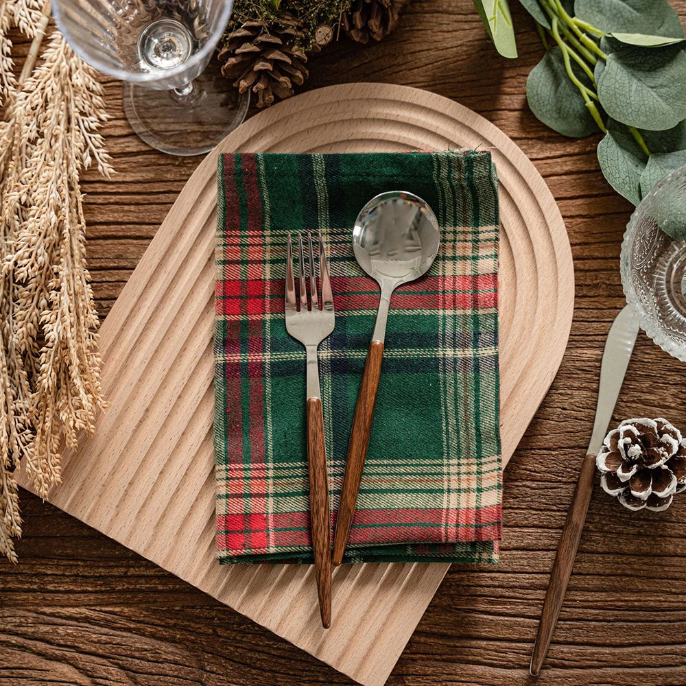 Serviette de Table à Carreaux