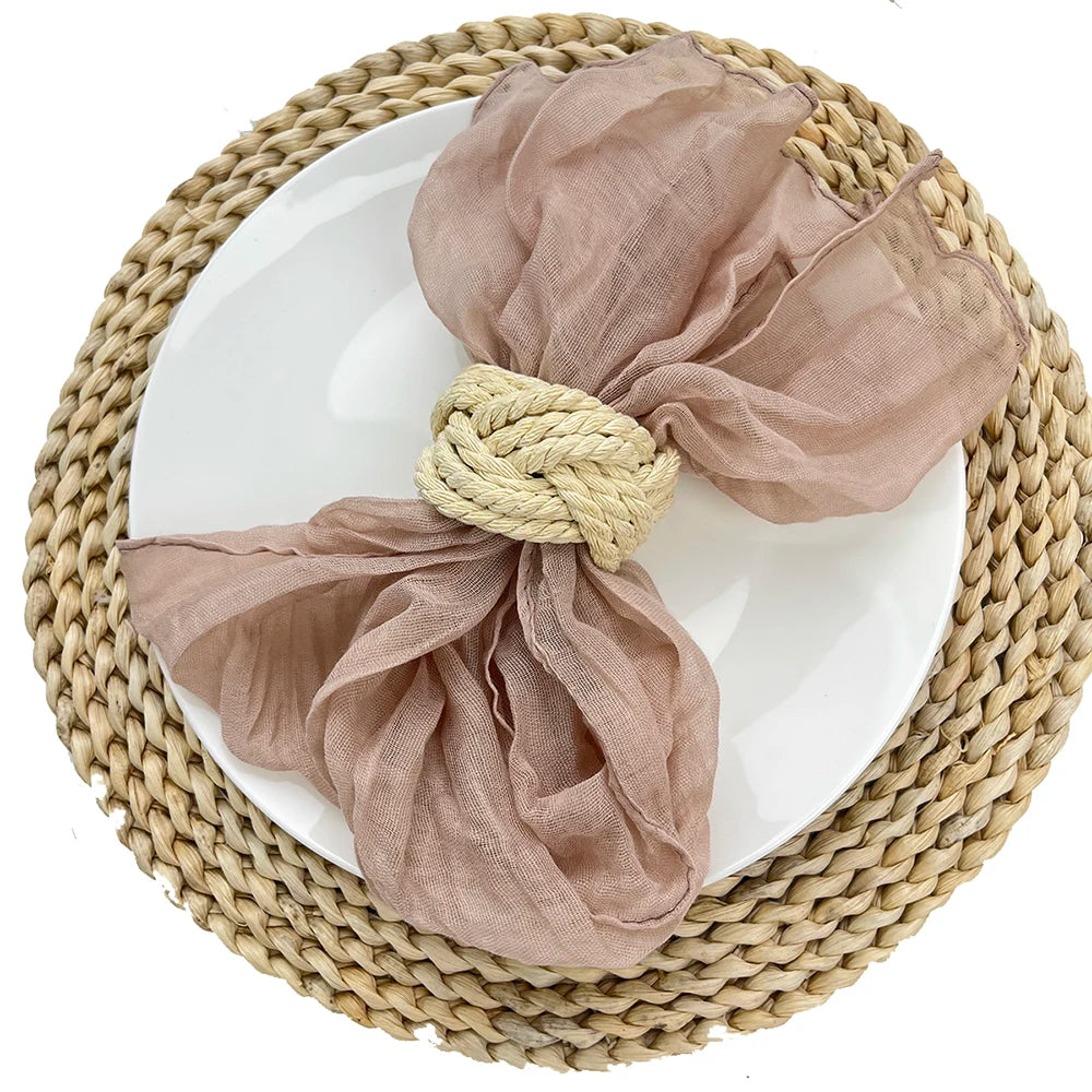 Serviette de Table Effet Froissé Unique