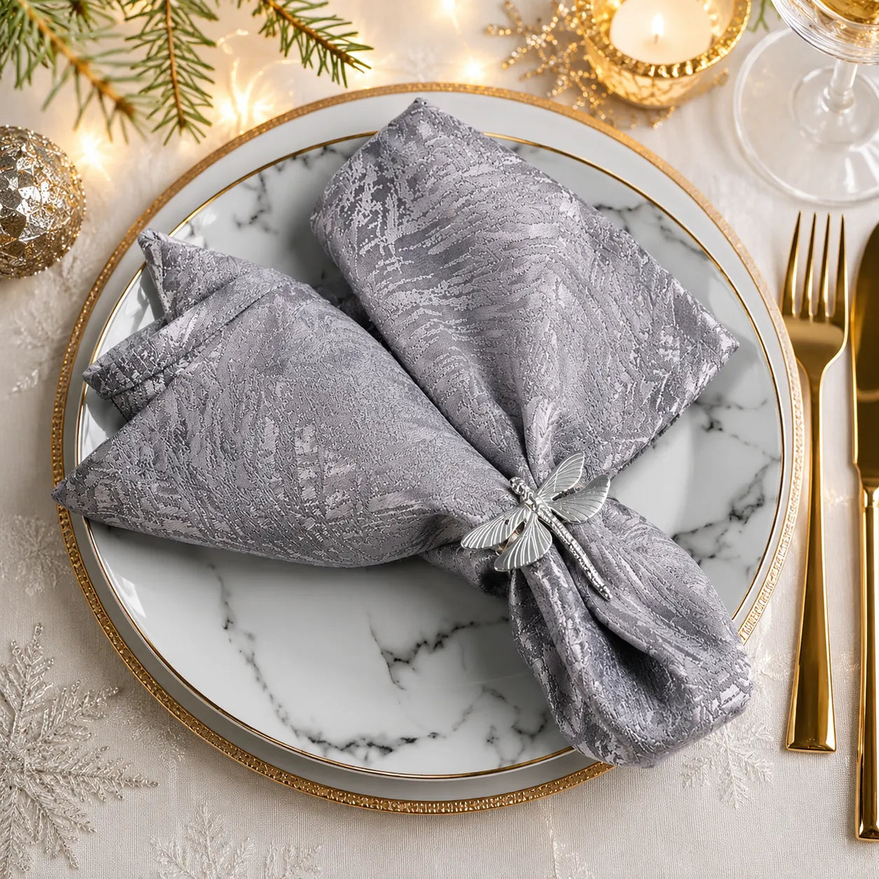 Serviette de Table à Motifs Epurés Moderne