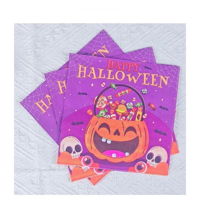 Serviette de Table Seau à Friandises Halloween Chic
