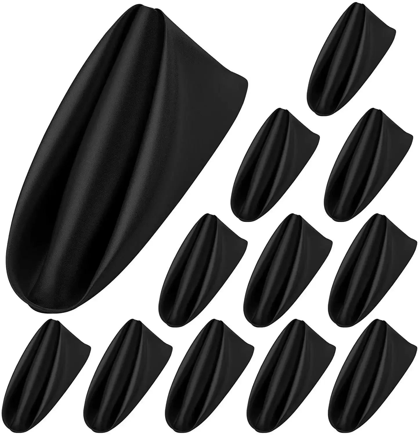 Serviette de Table en Satin Noir