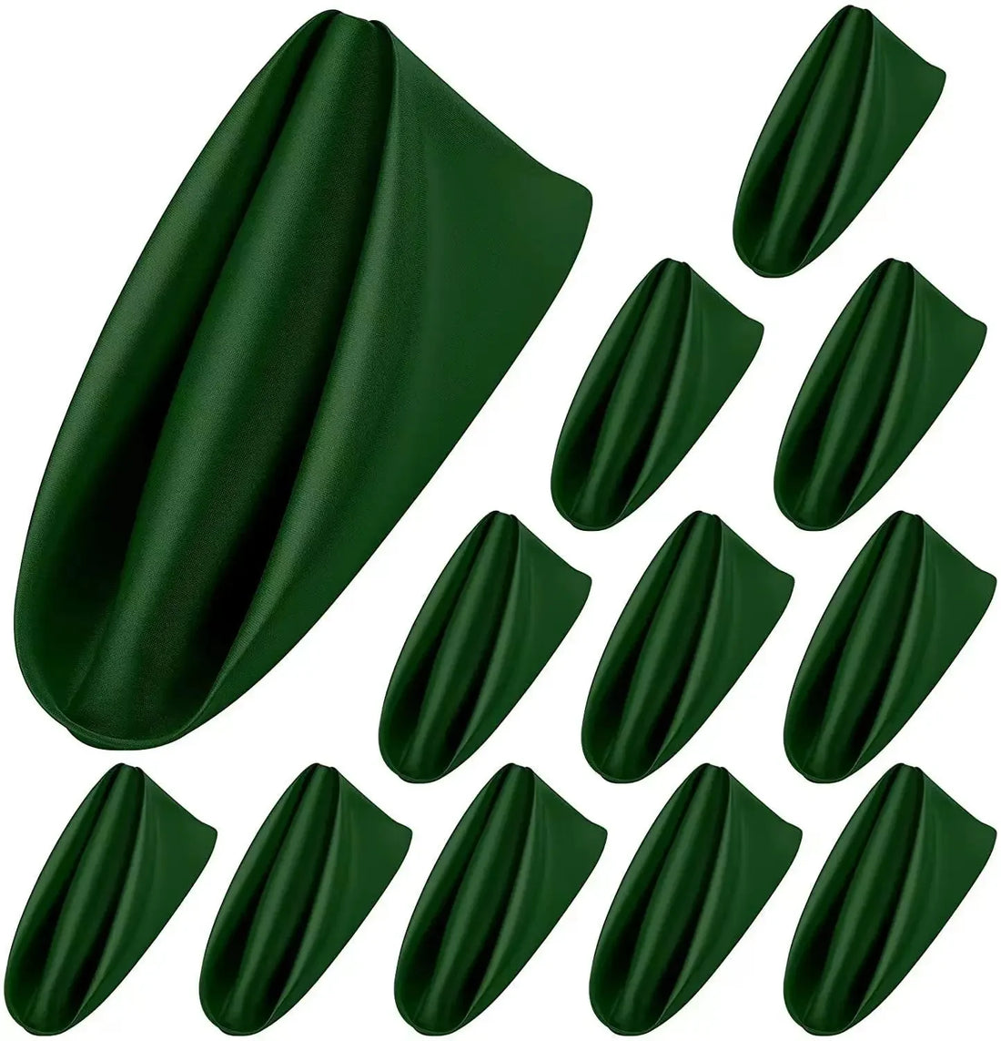 Serviette de Table en Satin Vert