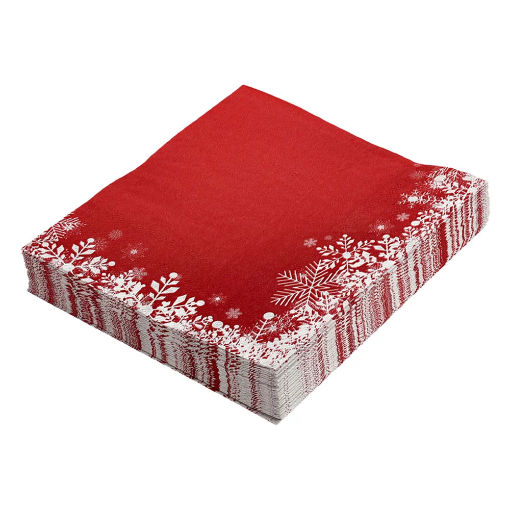 Serviette en Papier Rouge Chic Epuré 