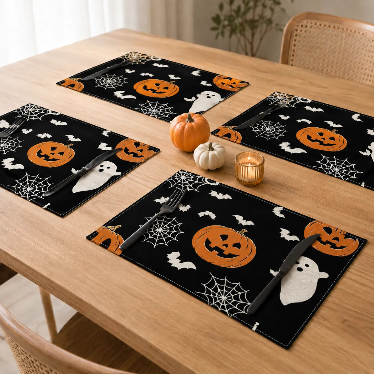 Set De Table Halloween Noir Beau