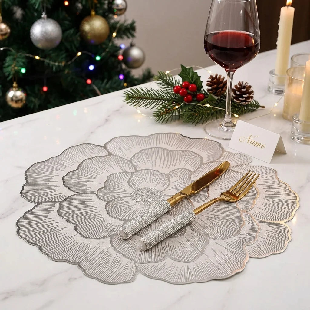 Set De Table Raffiné De Noël Scintillant 