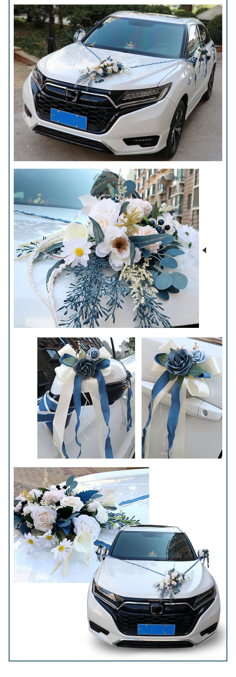 Set Floral pour Voiture Mariage Unique