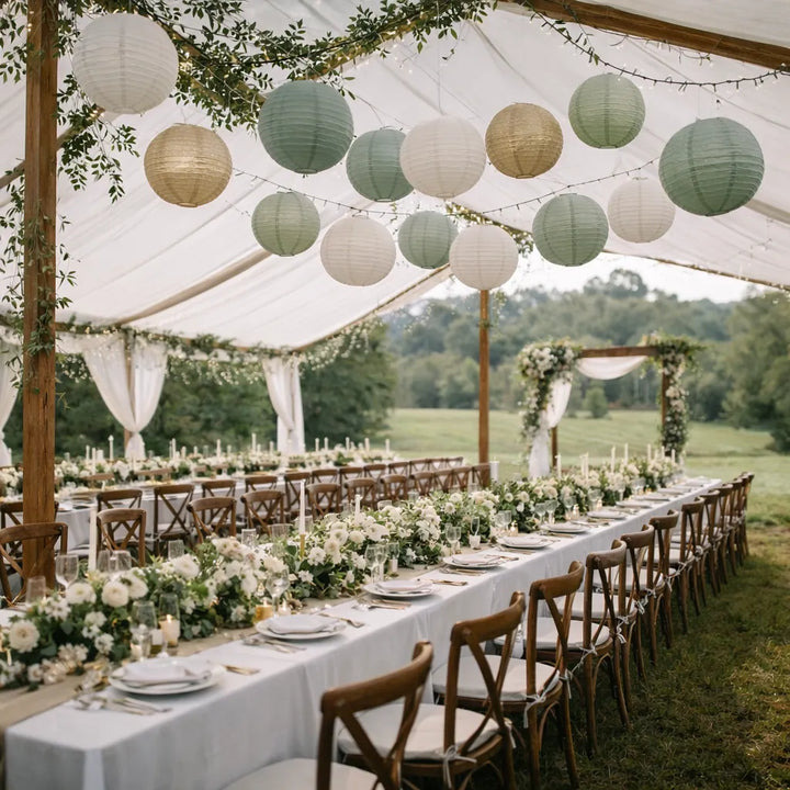Set de Lampions Mariage Champêtre