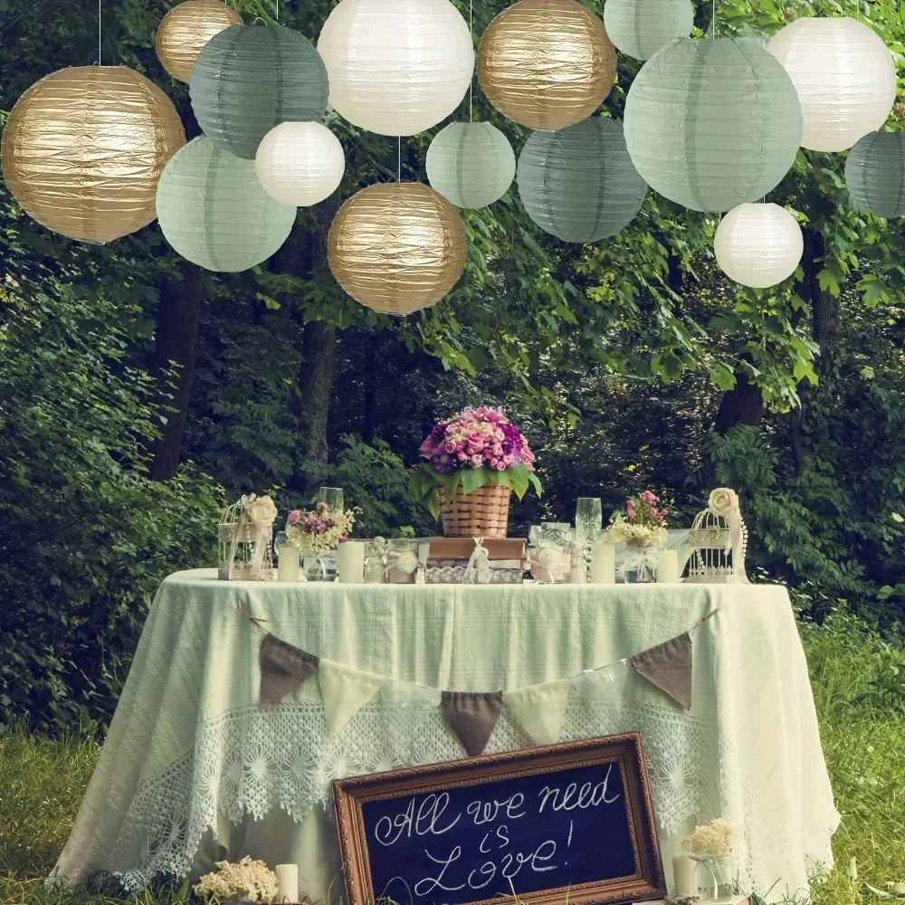 Set de Lampions Mariage Champêtre Chic