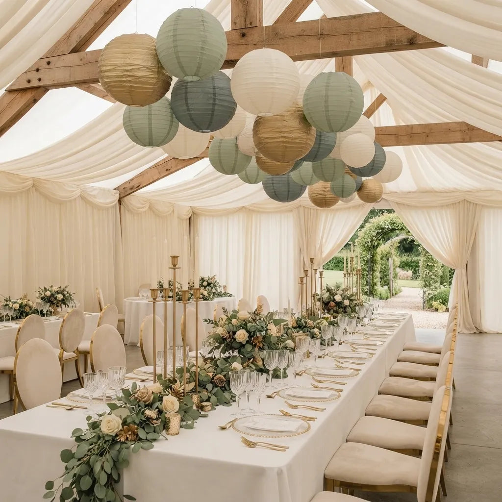 Set de Lampions Mariage Champêtre Minimaliste