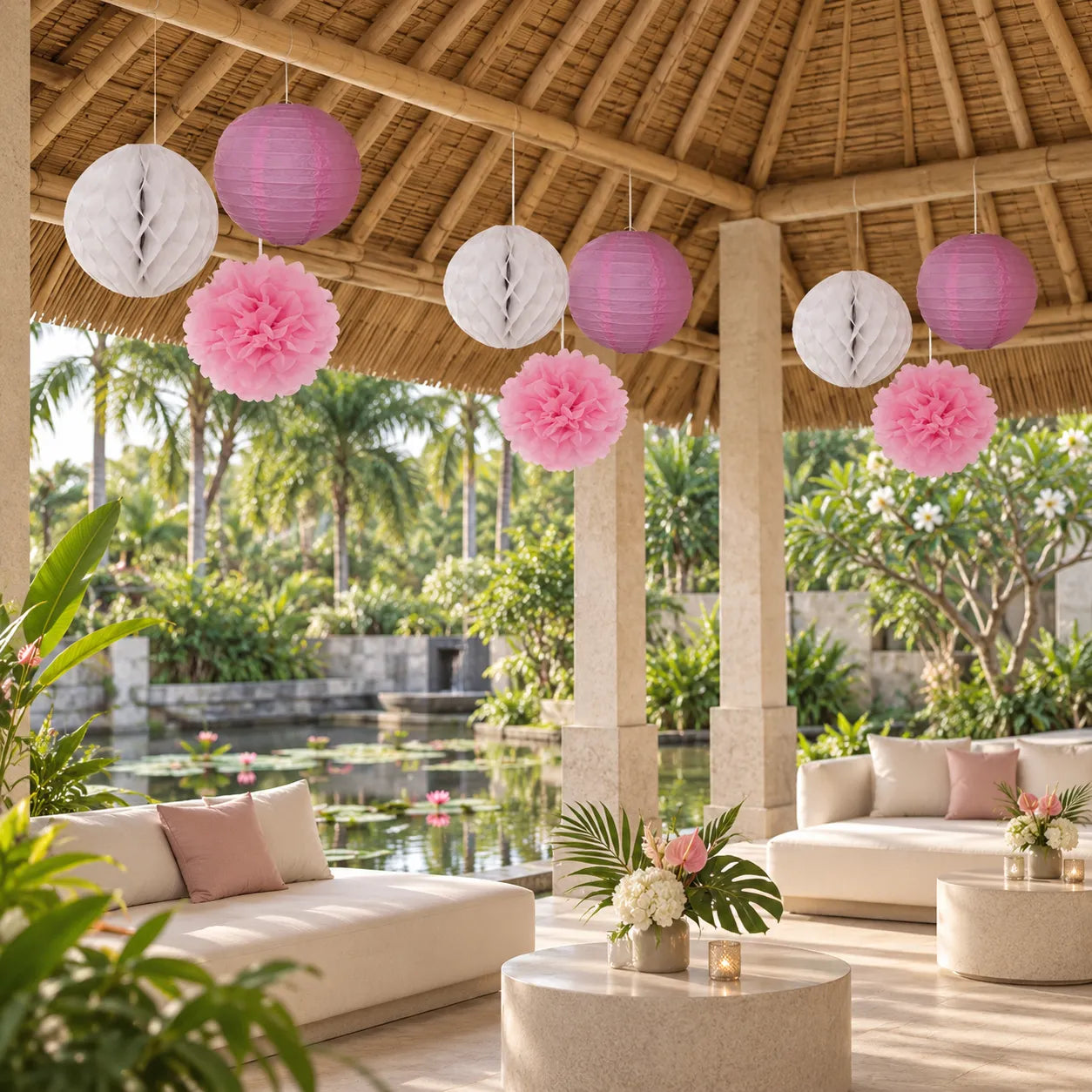 Set de Lampions Mariage Romantique Minimaliste