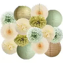 Set de Lampions en Papier Elégant champêtre bohème
