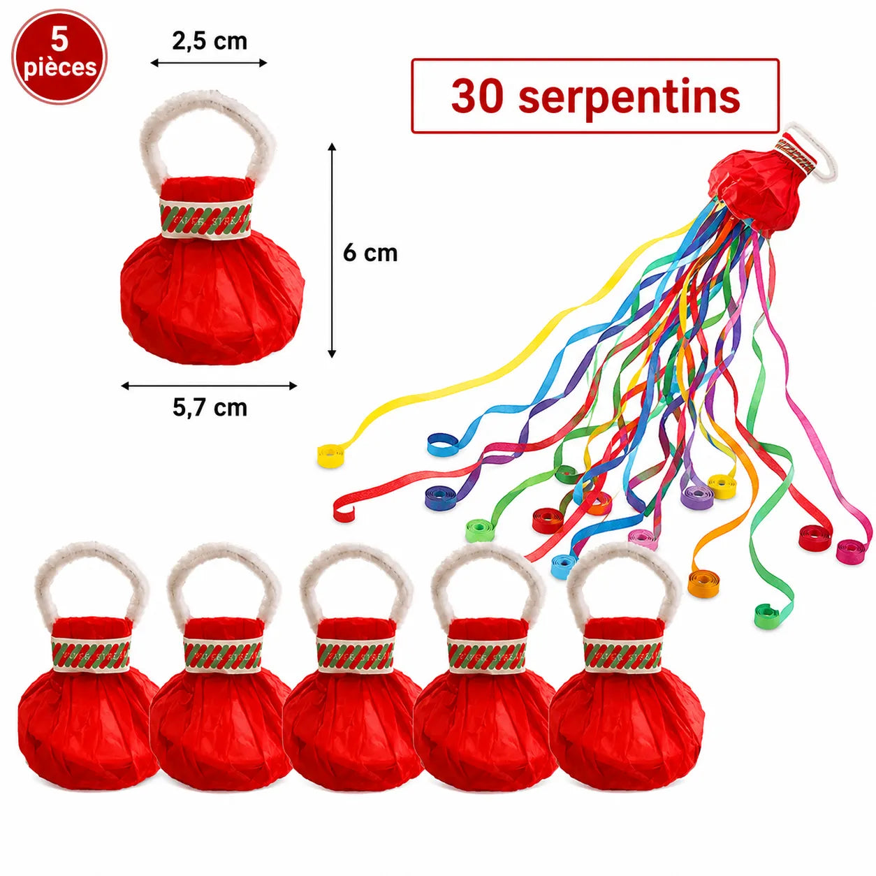 Set de Lanceurs Serpentins Multicolores Festif