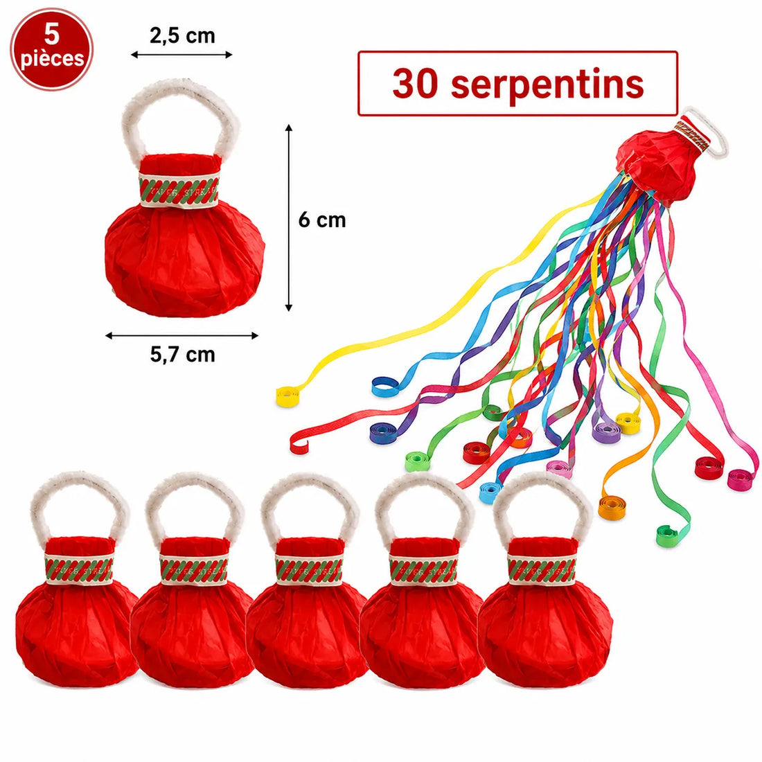 Set de Lanceurs Serpentins Multicolores Festif