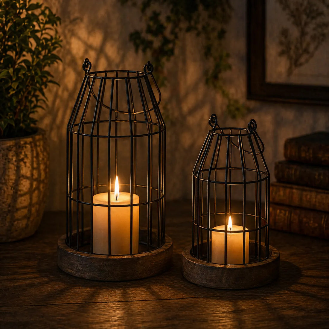 Set de Lanternes en Fer Unique