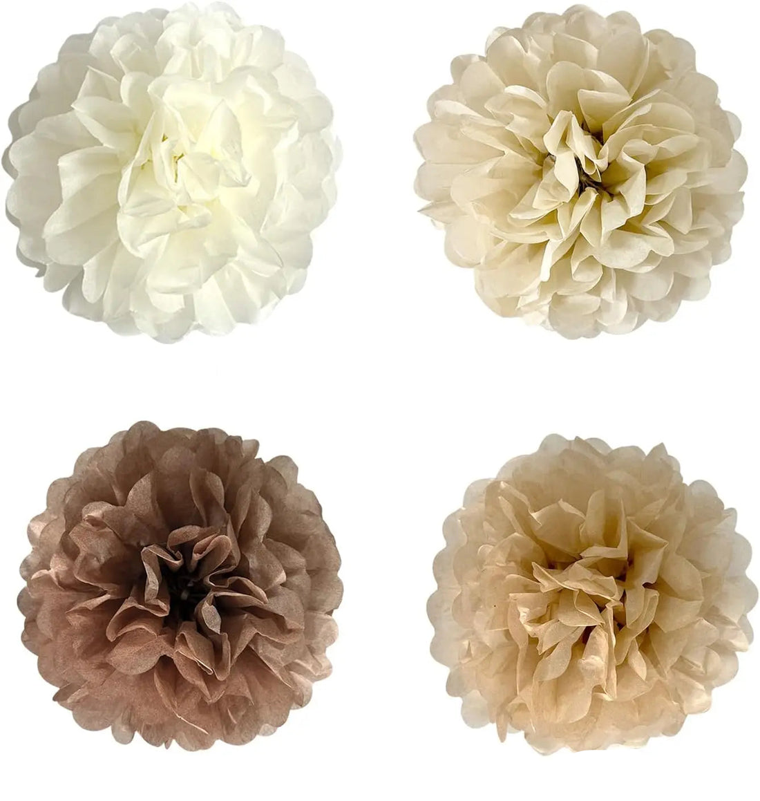 Set de Pompons Marron Design Festive