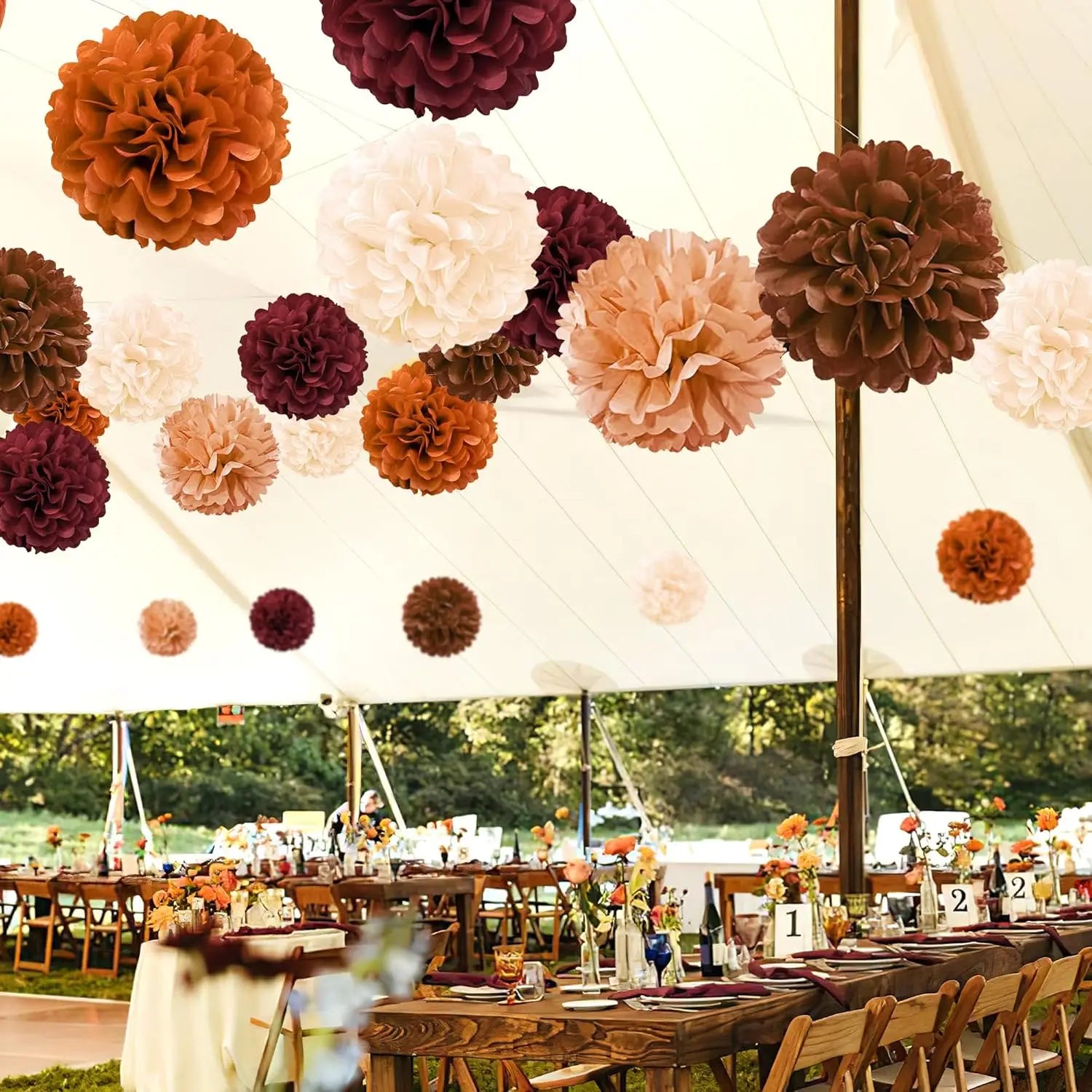 Set de Pompons Nuance Marron Design