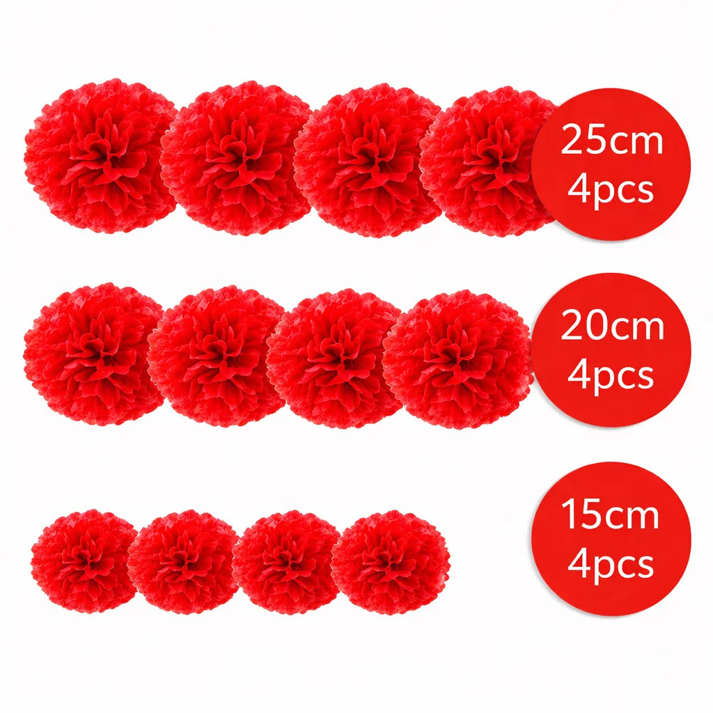 Set de Pompons Rouge glamour