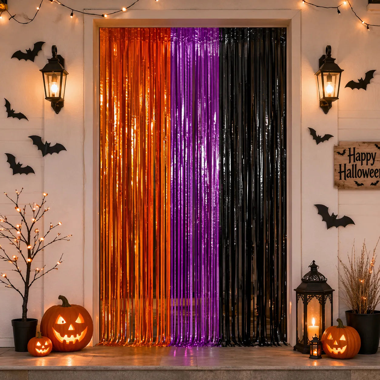 Set de Rideaux à Franges Halloween Festive