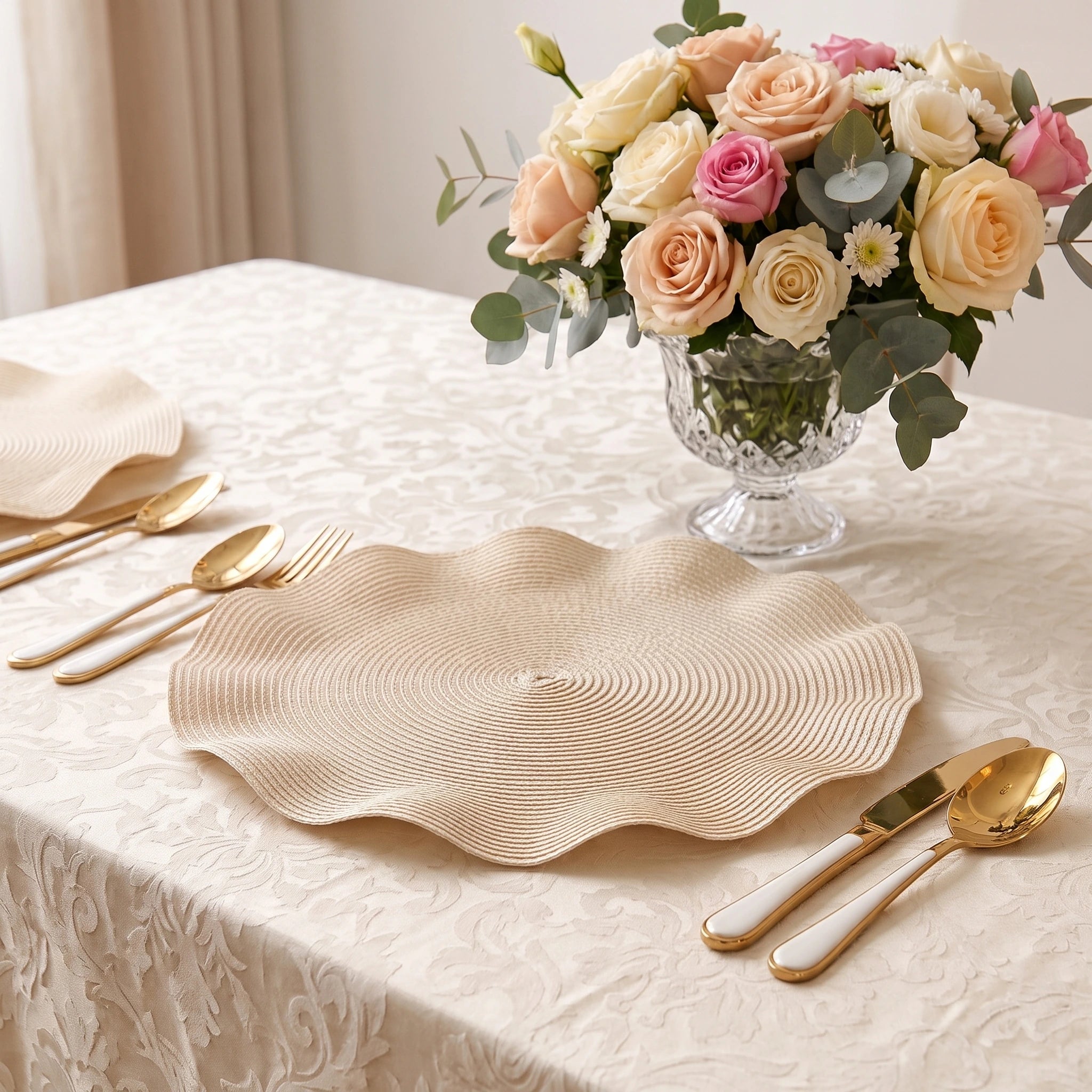 Set de Table Beige Tissé