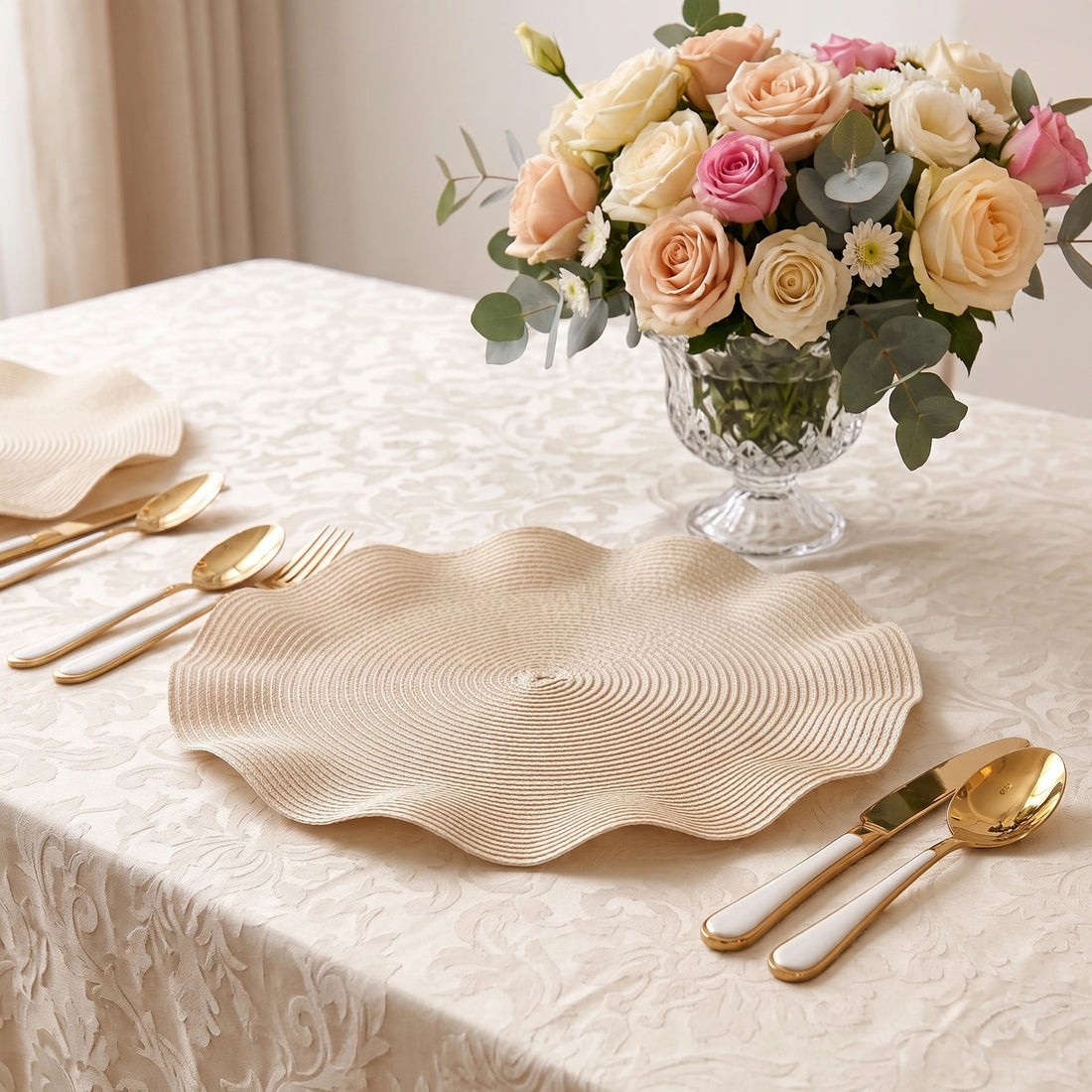 Set de Table Beige Tissé