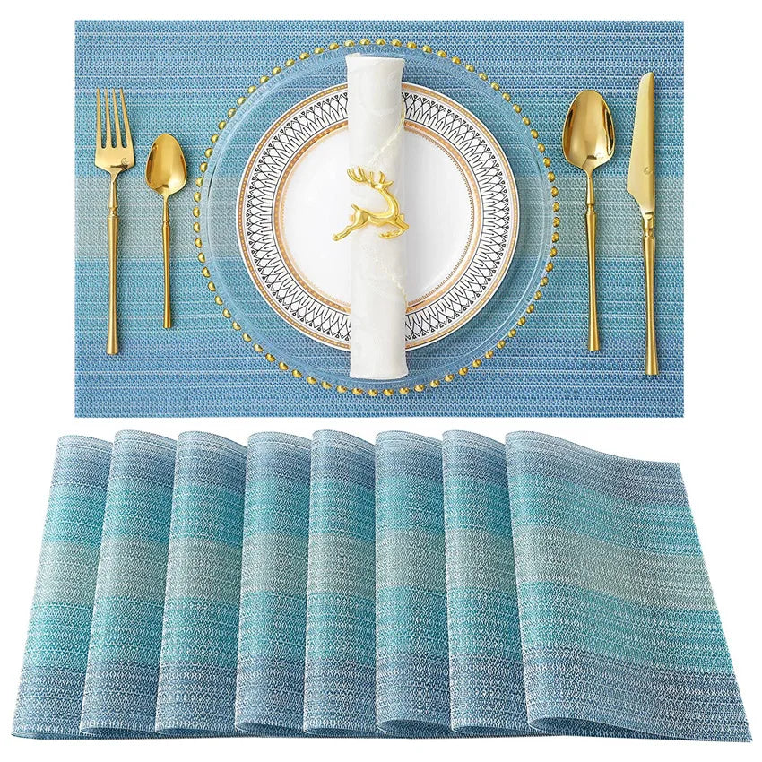 Set de Table Bleu Tissé Design