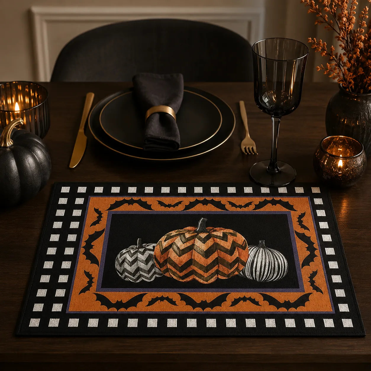 Set de Table Citrouilles Halloween Original Pratique