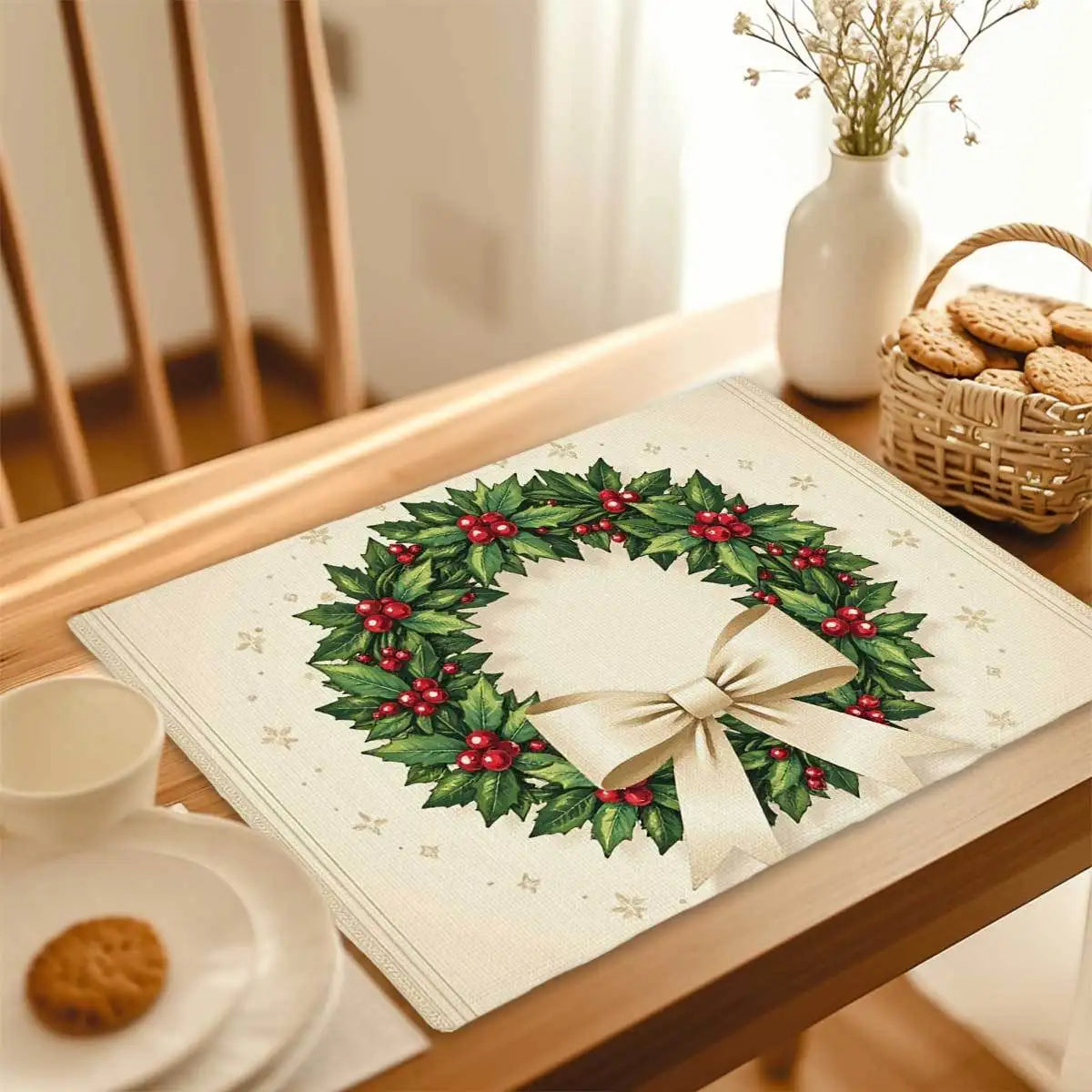 Set de Table Couronne de Noël tendance