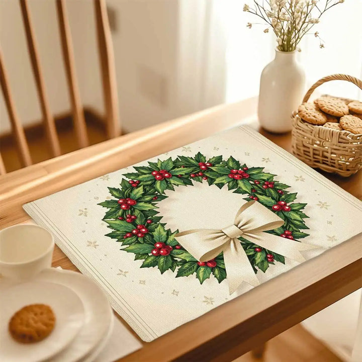 Set de Table Couronne de Noël tendance