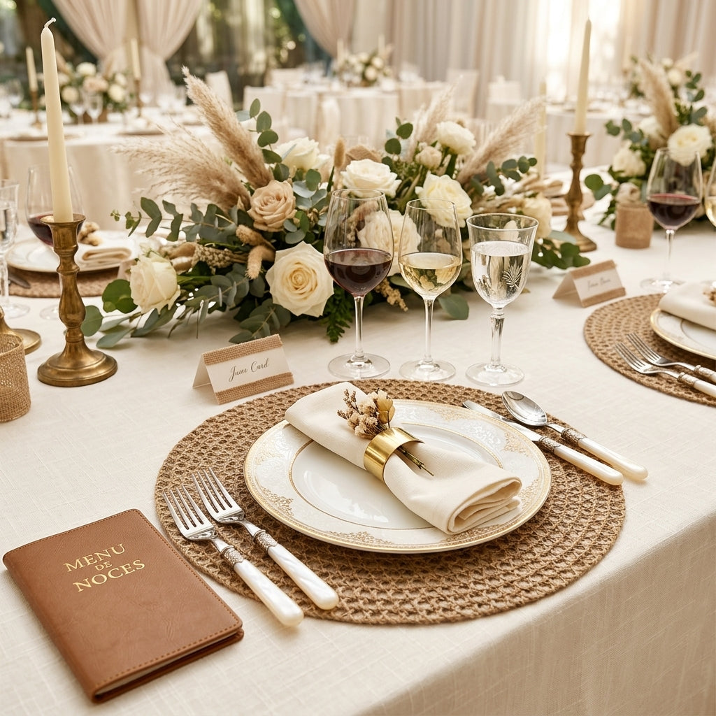 Set de Table Elégant en Jute