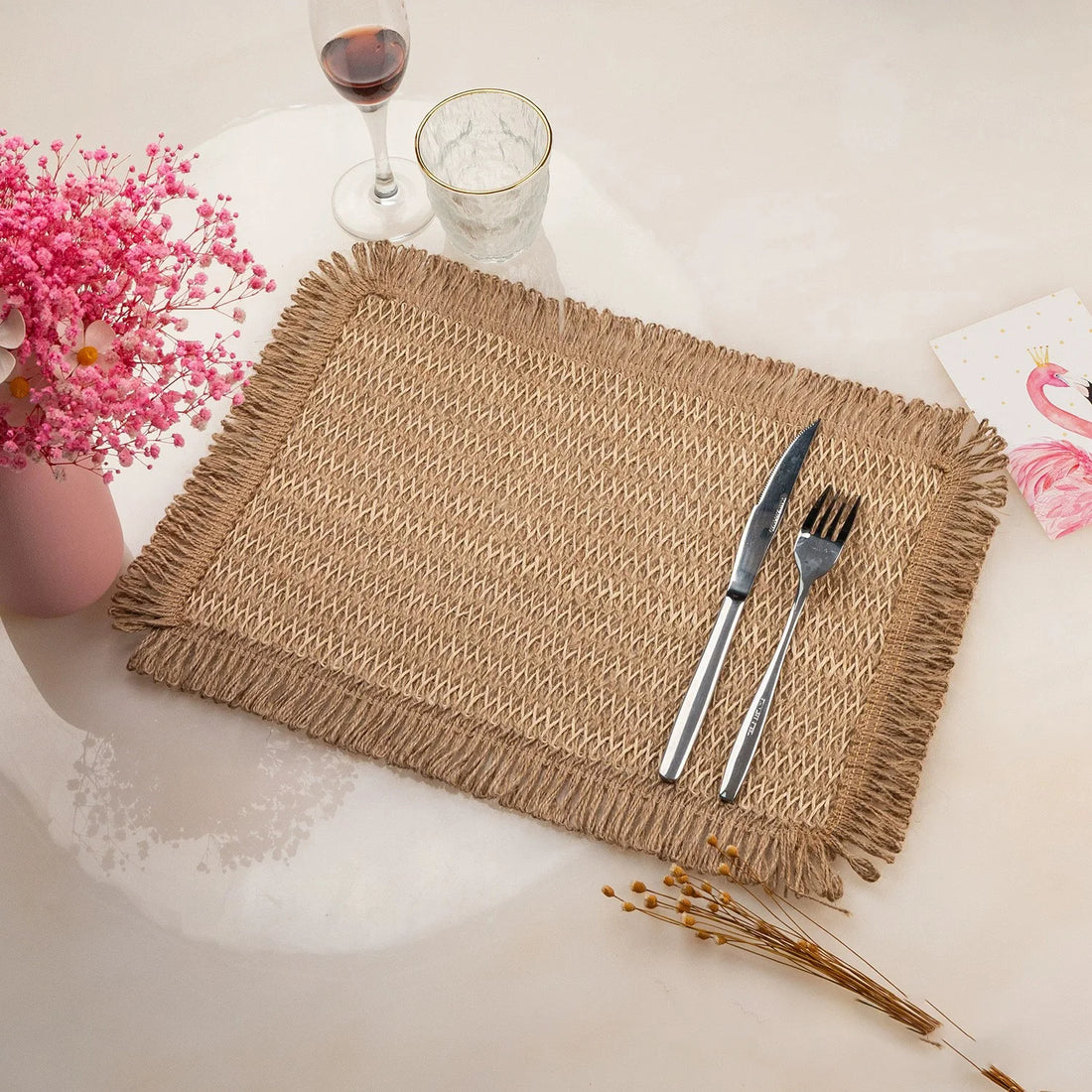 Set de Table Mariage Boho Design Minimaliste