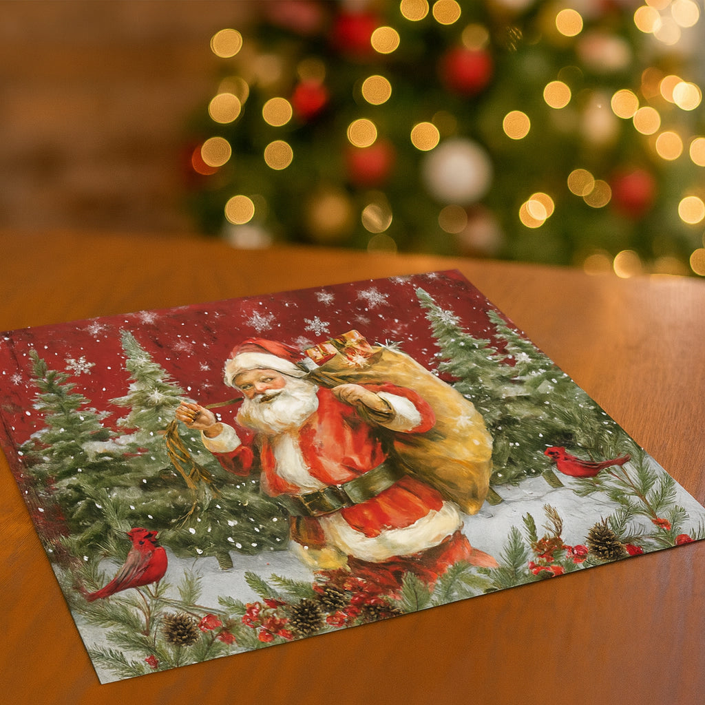 Set de Table Motif Père Noël stylé