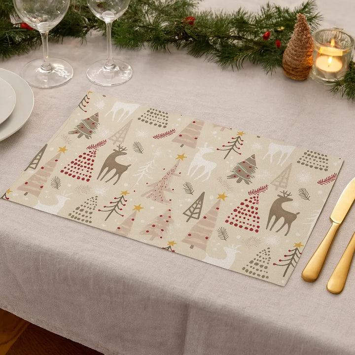 Set de Table Noël Blanc Sobre
