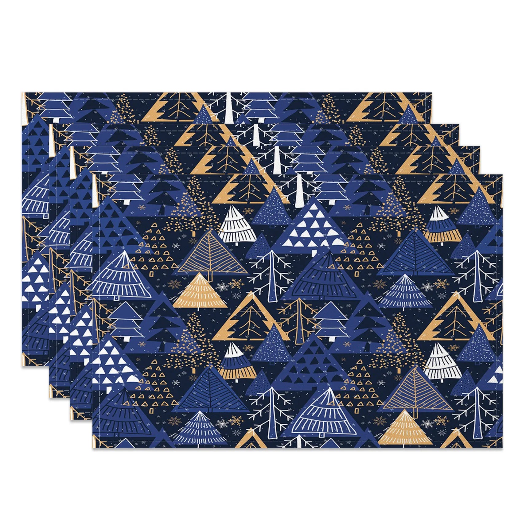 Set de Table Noël Bleu Moderne Original