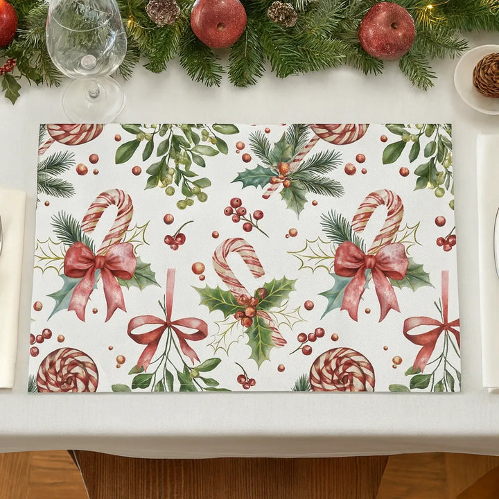 Set de Table Noël à Motifs Festifs 