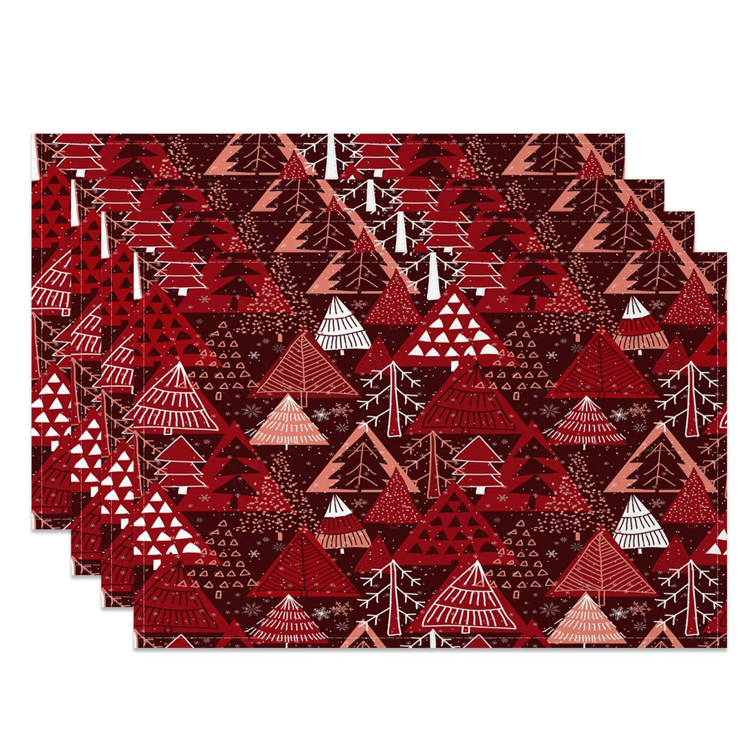 Set de Table Noël Rouge Moderne Unique