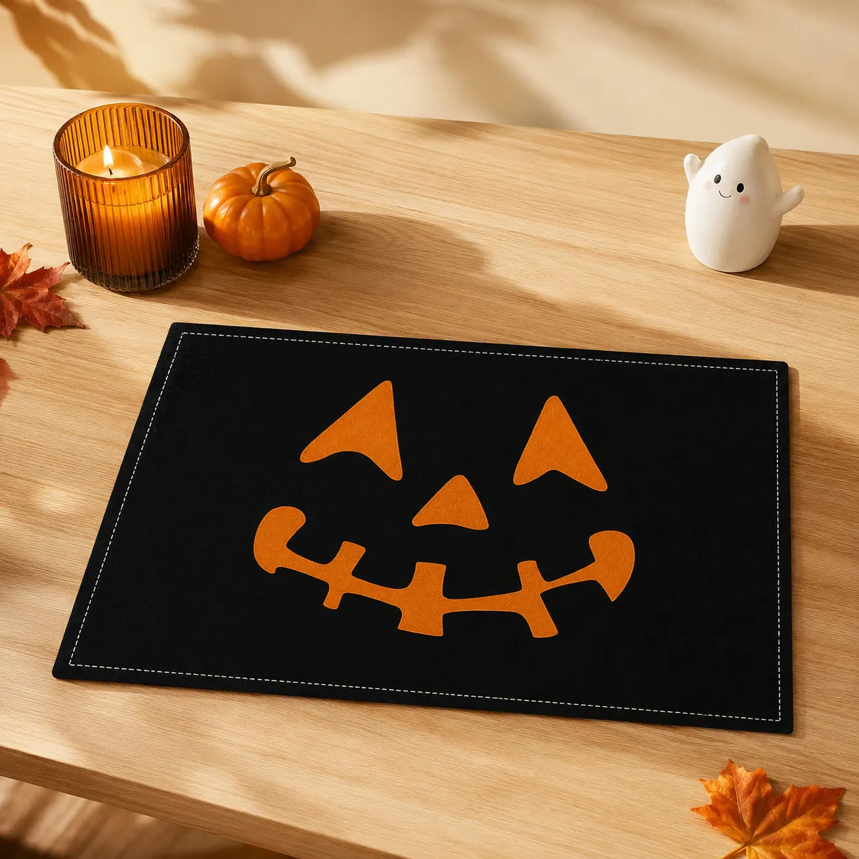 Set de Table Noir Halloween Minimaliste Pratique