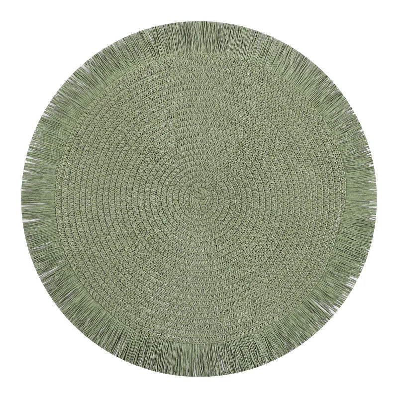 Set de Table Rond Vert Design Chic